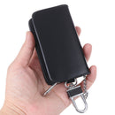 Realistic Leather Men's Car Key Bag Zipper Bag Storage Bag Car Key Bag Wal3C