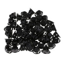 50Pcs/Lot Black Plastic Toggles Spring Stop Drawstring Rope Cord Locks Ends