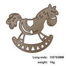 Wood Horse Cutting Die DIY Metal Stencil Scrapbook Craft Embossing Decor