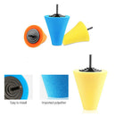 3Pcs Cone Sponge Pads + 2Pcs Ball Hub Polishing Wheel Buffing Car Beauty Wa