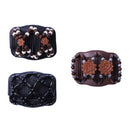 Double Beaded Hair Magic Comb Clip Beads Elasticity Hairpin Stretchy Hair C