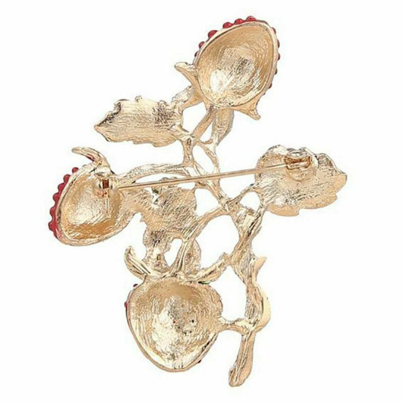 1 x Brooch Fashion Fruit Strawberry Design Alloy Brooches Clothes Decoratio S4B4