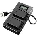 Np-Fw50 Camera Battery Charger Npfw50 Fw50 Lcd Usb Dual Charger For A6000 5 R9I5