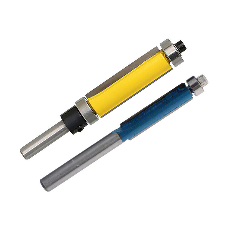2pcs Top & Bottom Bearing Flush Trim Bits Set, Durable Woodworking Cutting Tool,