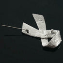 Diamond Rhinestone USA American Flag Ribbon Brooches Pins Patriotic Jewelry