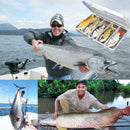 1set 5PCS Bionic Swimming Lure Artificial Bait Suitable For all of fish M9F5