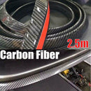 2.5M Car Front Bumper Spoiler Lip Splitter Valance Chin Protector Carbon Fiber