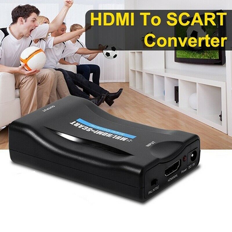 HDMI to SCART Composite Video Converter Audio Adapter with USB Cable for SK I3P5