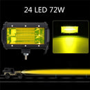 2PCS Waterproof 5inch 72W LED Work Light for Driving Fog Lamp Offroad Truck I5Y5