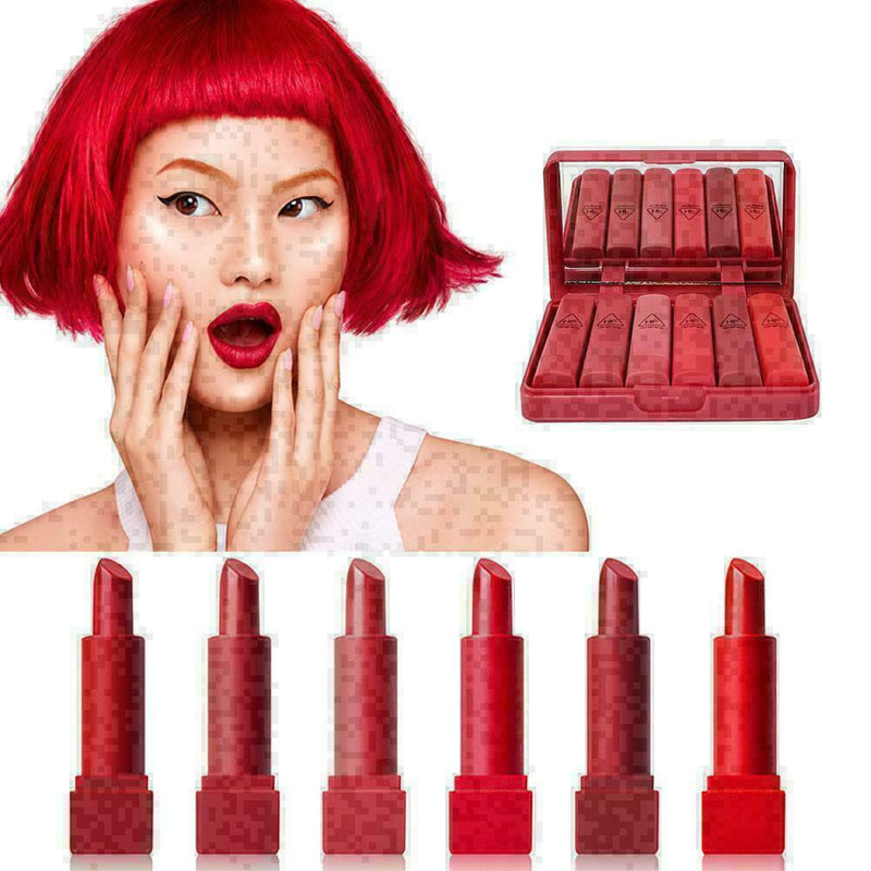 6 Pcs Long-lasting Lipstick Kissproof Makeup Nude Waterproof Moisturizing 2 K7Y1