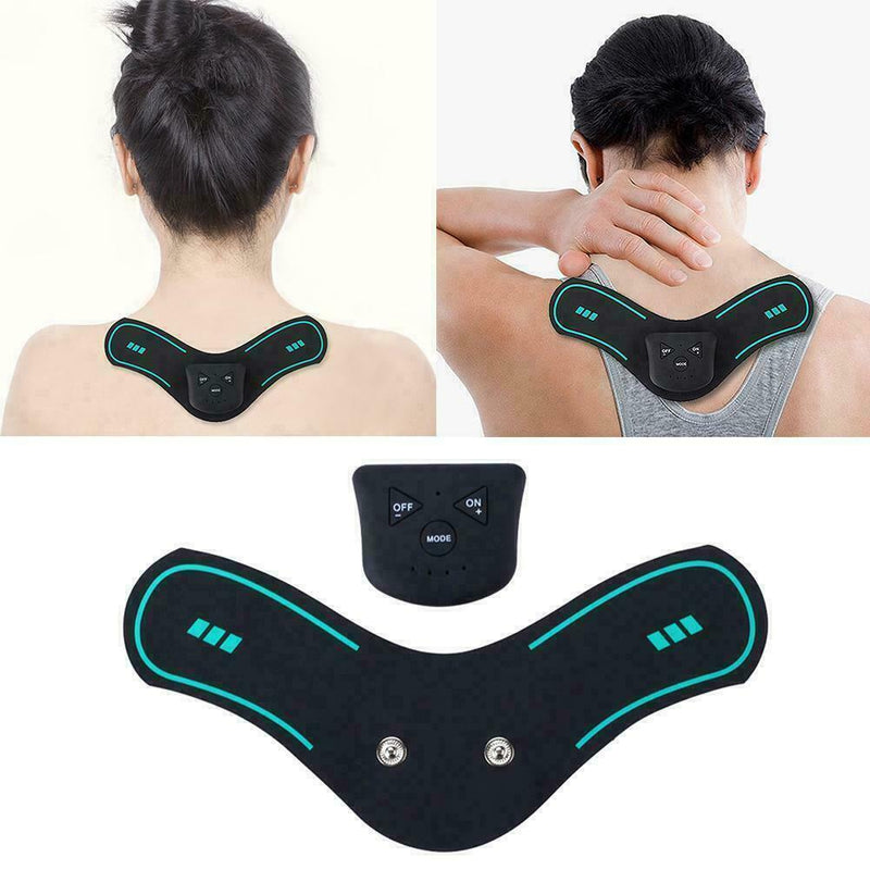 Portable Mini Cervical Massager Shoulder Neck Back Pads Massage Electric P4O1