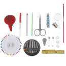 129Thread Threader Needle Tape Travel Sewing Kit Storage Bag Scissor Thimble S_