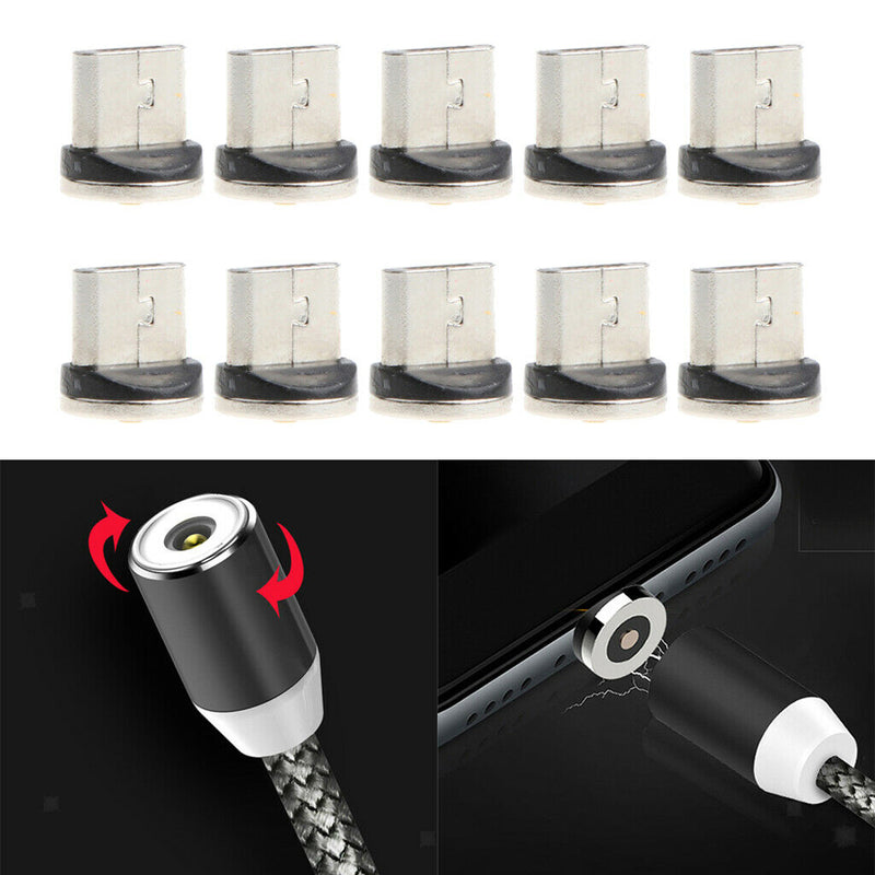 10x Micro USB Magnetic Tips Cord Magnet for Cellphone Headset Flashlight