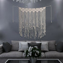 Macrame Wall Art Hand-Made Dyed Cotton Wall Hanging Tapestry And Lace Fabri
