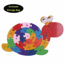 Wooden Blocks Jigsaw Winding Snail Letter and Numbers Puzzles Preschool Edu