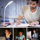 Led Desk Lamp With Wireless Charger, Eye-Caring Table Lamps, 3 Brightness L
