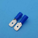 200Pcs MDD2-250 16-14AWG Insulated Quick Disconnects Crimp Terminals Blue