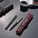 Handmade Leather Fountain Pen Sleeve Roll Wrap Pen Pouch for Students and A O7V3