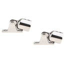 2pcs Polished Stainless Steel Eye End Deck Hinge Boat Bimini Top Fitting 1"