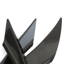 New 4Pcs/Set Carbon Look Car Body Spoiler Canards Valence Chin Front Bumper