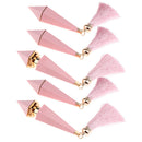 5pcs Plastic Pink Empty Lipstick Tubes Refillable Rhombic Lip Gloss Balm Bottles