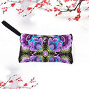 Embroidered Wristlet Bag Ethnic Embroidery Wallet Purse Coin Handbag Presents x1