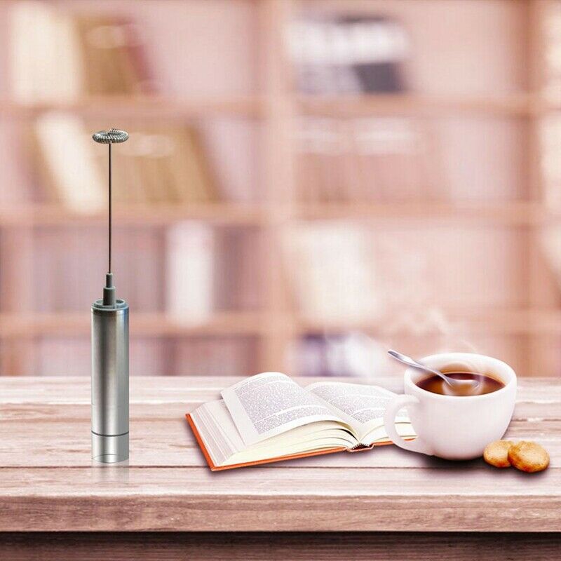 Stainless Steel Electric Handheld Milk Frother Foamer Whisk Mixer Egg Beate T6N1