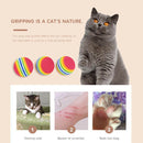 70pcs 3cm Interactive Pet Chewing Toys Cat Training Rainbow Striped Ball