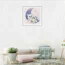 DIY Diamond Painting Embroidery Cute Cats Moon Full Drill Cross Stitch Kits