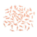 56pcs 1:150 HO Scale 10mm Policeman Unpainted Figures Railway Street Models