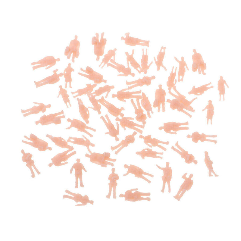 56pcs 1:150 HO Scale 10mm Policeman Unpainted Figures Railway Street Models