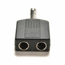 1/4" Stereo Plug Adapter to 2-way 6.35mm Stereo Jack Headphone Y Splitter Gw