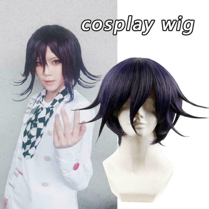 For Danganronpa V3 Ouma Kokichi Anime Short Gradient Costume Hair Wig Cospl T8W7