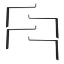 4x Heavy Duty Scaffold Board Rack Organizer Industrial Iron Shelf Brackets Black