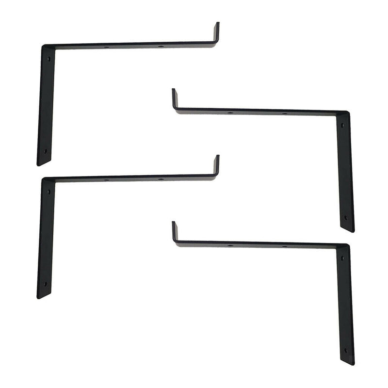 4x Heavy Duty Scaffold Board Rack Organizer Industrial Iron Shelf Brackets Black