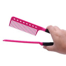 Salon hair hairdresser DIY hair design hair straight folding type V comb ro