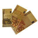 7pcs/set Euro banknote goldfoil paper money crafts collection banknote currencyME