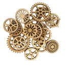100 Pieces Unfinished Wood Gear Pieces Embellishments for Wood Craft DIY Project
