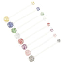 8 Pieces Lady Clear Acrylic Ball Belly Bars Jewellery Navel Button Ring Piercing