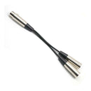 1pc Dual 2 XLR Male to 3 Pin Female Cable Cord Jack Mic Y Splitter Adaptor