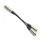 1pc Dual 2 XLR Male to 3 Pin Female Cable Cord Jack Mic Y Splitter Adaptor