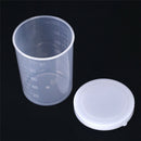 Plastic graduated laboratory bottle test measuring 100ml container with cap M&O