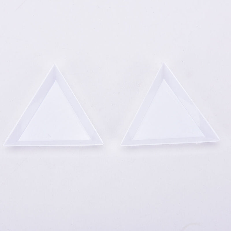 2X Container Holder Triangle Phone/ Craft / Nail Art / Rhinestones Gems  WGJ Tw