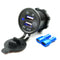 Motorcycle Dual USB Charger Socket 3.1A Waterproof Touch Switch Power Outlet