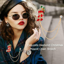 Fashion Brooch Rhinestone Bells Snowman Badges Jacket Xmas Gift (Style 3) A
