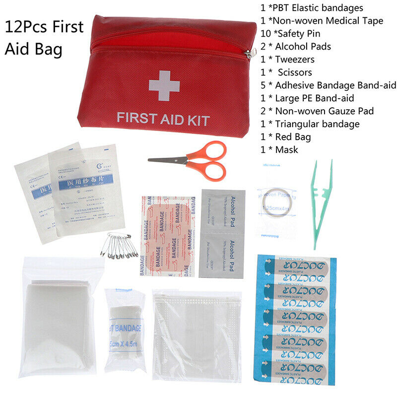 1 Set First Aid Energency Mini Outdoor Home Medical Bag Emergency Survival KitOZ