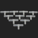 10x Aquarium Tank Plastic Air Fuel Pump Tube Tee Hose Tubing Connector Joiner