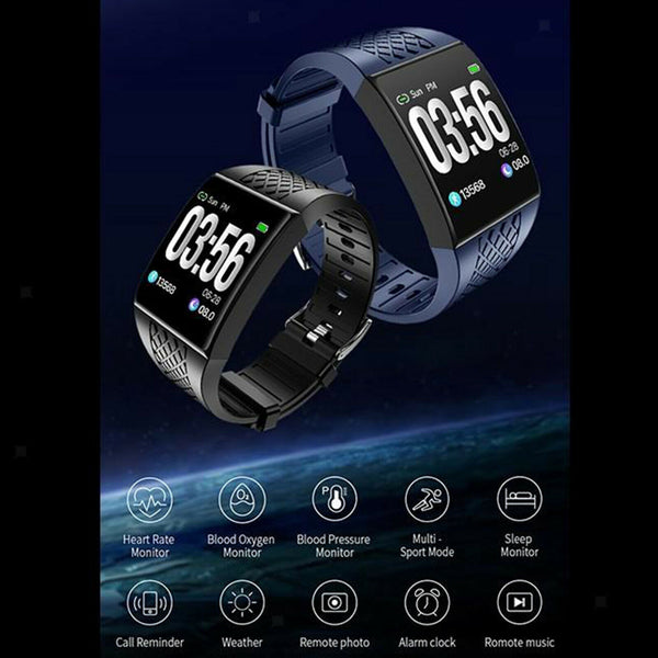 Smart Watch Fitness Tracker Heart Rate Monitor IP68 Sport Smartwatch Blue