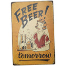 20x30cm Rustic Metal Tin Sign Plaque Wall Art Poster Cafe Bar Pub -FREE BEER