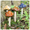 4Pcs Ceramic Toadstools For The Garden Tinkling Mushrooms Garden Ornaments